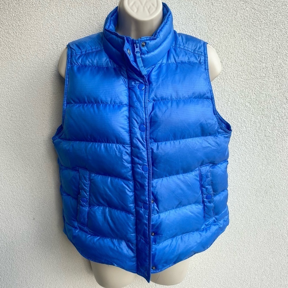J. Crew Shiny Puffer Down Vest Medium
